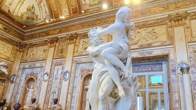 Interior of the Galleria Borghese